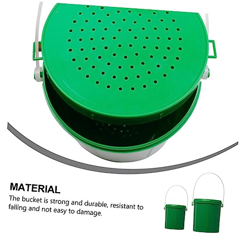 2pcs Worm Bucket Live Bait Bucket Worm Lures Container Containers with Lids Container with Lid Worm Bait Holder Minnow Bucket Fishing Bait Bucket Living Body Plastic Bait Box