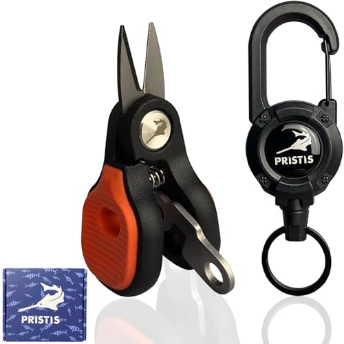 Pristis Practical Fishing Tool Combination, Mini Fishing Scissors & Fishing Line Winder & Zinger Retractor, A Neat Option for Angler