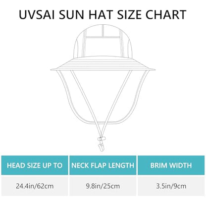 UPF 50+ Foldable Sun Hats Wide Brim with Large Neck Flap for Men Women UV Protection Gardening Fishing Beach Hat - color: Pack of 2, Beige & Green