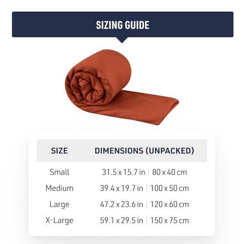 Sea to Summit Portable Pocket Towel for Camping, Gym, and Travel - color: Desert, style: X-Large
