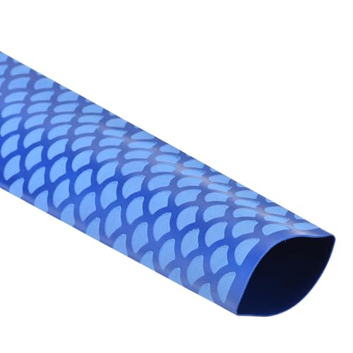 DMiotech Heat Shrink Sleeve Wrap Tubing x Tube Tubing for Fishing Rod Grips and Other Grips, Non Slip - Insulation - Waterproof 40'' Lengths, Dia 35mm Blue Scales - color: Blue Scales, size: Dia 35mm