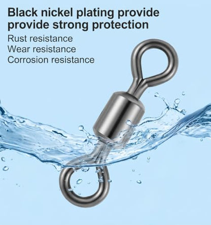 100 Pcs Fishing Barrel Swivels, Barrel Swivels Fishing Tackle for Saltwater