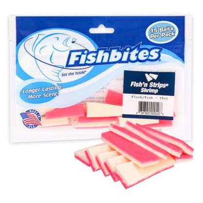 Fishbites Fish'n Strips - Shrimp - color: Flesh/Pink