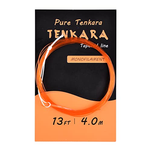Fly Fishing Tenkara Tapered Line Hi-Vis Orange, Monofilament Tenkara Nylon Line, 11FT 12FT 13FT 15FT - style: Tk-ttl-40