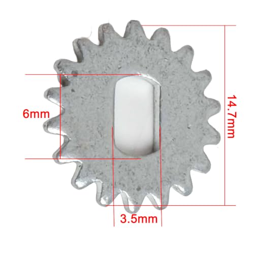 Spinner Wheel Ratchet Gear for Fishing Reels – Metal Replacement Part for Spindle Assembly, Left/Right Hand Swap Design, 11.5–23 mm Diameters, 1 g Lightweight, Pack of 1 - size: 8