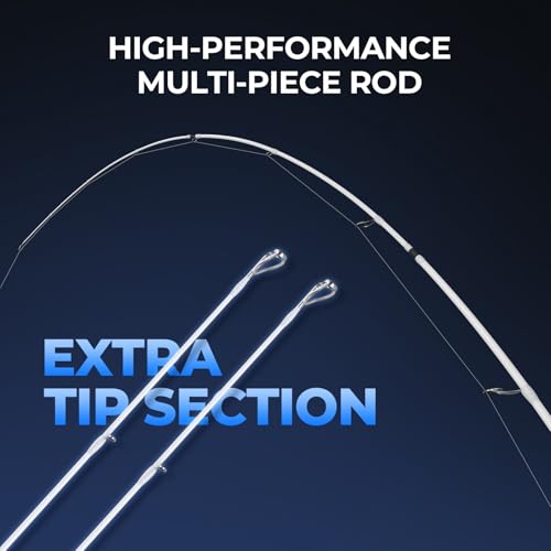 KastKing Centron Lite Travel Fishing Rods, Portable 4/5 Piece Spinning & Casting Rods, Extra Twin-Tip, IM6 Graphite Blanks, Stainless Steel Guides W/Ceramic Rings, Split or Full Rear EVA Handle - size: 7'0"- M- MF(4 Pcs+ Extra Tip), style: Spinning