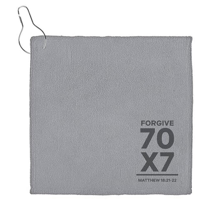 Living Grace Microfiber Towel Set - 12" Square Towels for Fishing Gym Golf Football, 6-Count, 70 x 7 Forgive - color: 70 X 7 Forgive