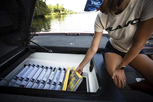 Plano EDGE 3600 Premium Tackle Utility Box, Gray and Yellow with Clear Lid, Rust-Resistant and Waterproof, Customizable Tackle Protection Organization - style: 3600 Standard