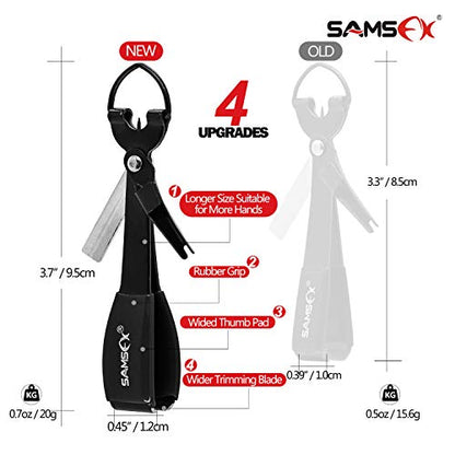SAMSFX Fishing Knot Tying Tool, Multifunctional Fly Fshing Nippers, Quickly Tie Fishing Knots for Hooks, Lures and Flies, Fishing Clippers with Retractor - color: Black Knot Tool, style: Carabiner Retractor