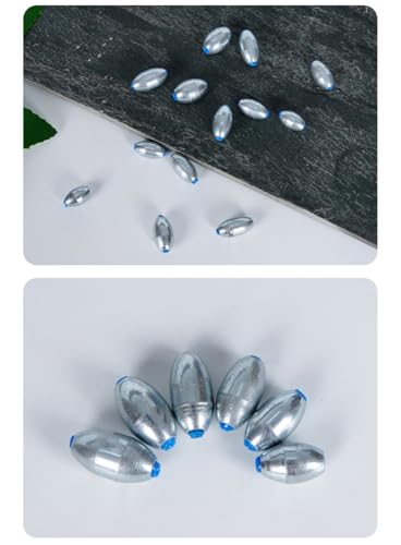 Alloy Steel Fishing Sinker Oval Drop Shot Bass Fishing Weight Casting Sinkers for Saltwater Freshwater - size: Size4-20Pcs-Alloy Sinker-7G