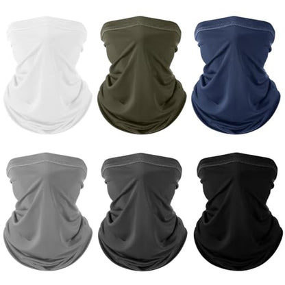 Geyoga Summer UV Protection Cooling Neck Gaiter | Sunscreen Breathable Face Scarf Bandana Mask Neck Gaiter for Outdoor Fishing Hiking Camping - color: Dark Color