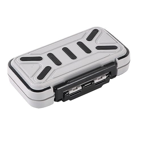 TopHomer Fishing Tackle Box, Waterproof Tackle Trays, Plastic Tackle Box Organizer with Removable Dividers Storage Lure Box for Lures - style: Small Grey