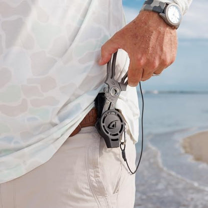 danco Titanium Dual Cutter 7" Fishing Plier, Fishing Line and Wire Cutter, Saltwater Safe, Fresh/Saltwater Fishing, Sheath and Lanyard Included - style: Dual Cutter