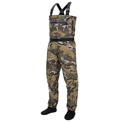 BASSDASH Breathable Ultra Lightweight Chest Stocking Foot Fishing Hunting Waders for Men - color: Veil, size: XX-Large