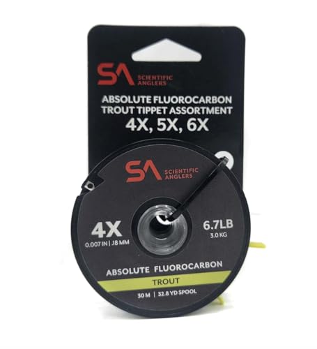 Scientific Anglers Absolute Flourocarbon Trout Fly Fishing Tippet 3 Pack