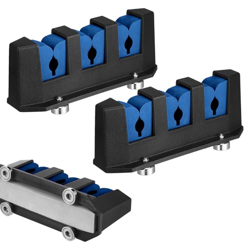 Seenelling 2 Pcs Magnetic Fishing Rod Holder for Car Fishing Pole Rack Vertical Rod Storage Holders for Truck Bed Boat Wall Garage Door - color: Blue, size: 3 Rods