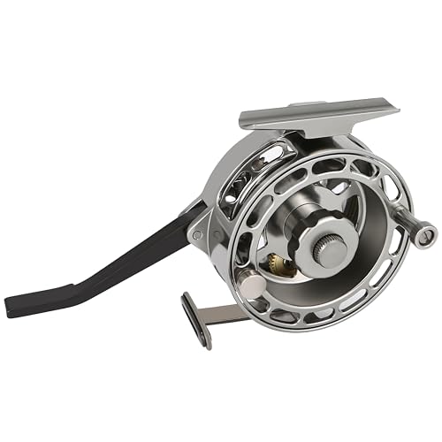Semi-Automatic Fly Fishing Reel, Quick Line Retrieval, Adjustable Drag, Quick Spool Removal, for Freshwater Lake Stream Pond Fishing, CNC Machined Aluminum
