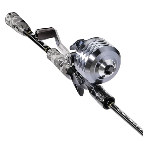 Sougayilang Spincast Reel and 2-Piece Fishing Rod Combo, Durable Fishing Rod with EVA Handle, Anti-Reverse Reel with Pre-Spooled
