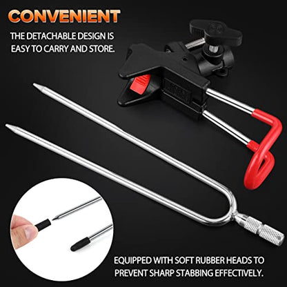 PLUSINNO Fishing Rod Holders - Upgraded 360 Degree Adjustable Fishing Pole Stand Equipment for Bank, Beach, Gift for Men - style: 2 Pack Fishing Rods Holder(red and Black)