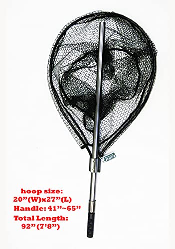 KUFA Sports Fishing Landing net Fishing net Fishing Carry Bags - style: Large Telescope Net (Hoop:20x27; Handle:41-65")