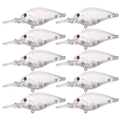25pcs Fishing Crankbait Blanks,Unpainted Fishing Lures Blank Minnow Crankbaits Hard Bait Bodies Set 9cm 10.9g