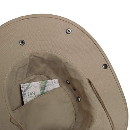 Rothco Adjustable Boonie Hat with Neck Cover – Rugged Outdoor Fishing Bucket Hat - color: Khaki