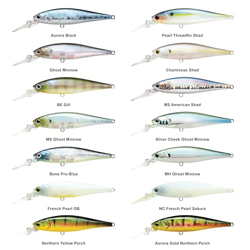 LUCKY CRAFT Pointer 78DD Freshwater Fishing Lure and Gear for Bass & Trout, 3 inch Deep Diving Suspending Jerkbait Fishing Line, Pressure-Ready Fish Bait, Premium Gear for Tackle Box, - color: 270 MS American Shad
