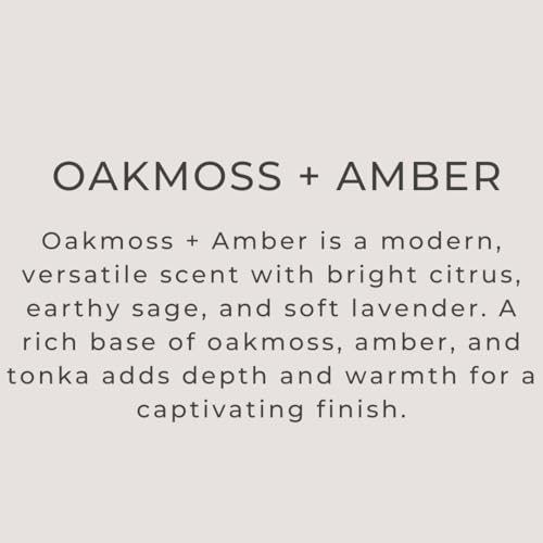 River Birch Oakmoss + Amber Scented Linen and Room Spray | Home Fragrance | 4 oz Glass Amber Bottle | Luxury Signature Scent | Handmade in Texas - color: Oakmoss + Amber