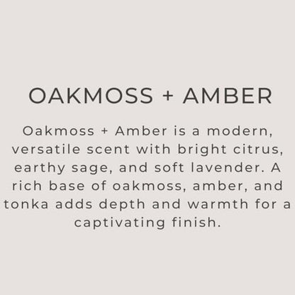 River Birch Oakmoss + Amber Scented Linen and Room Spray | Home Fragrance | 4 oz Glass Amber Bottle | Luxury Signature Scent | Handmade in Texas - color: Oakmoss + Amber
