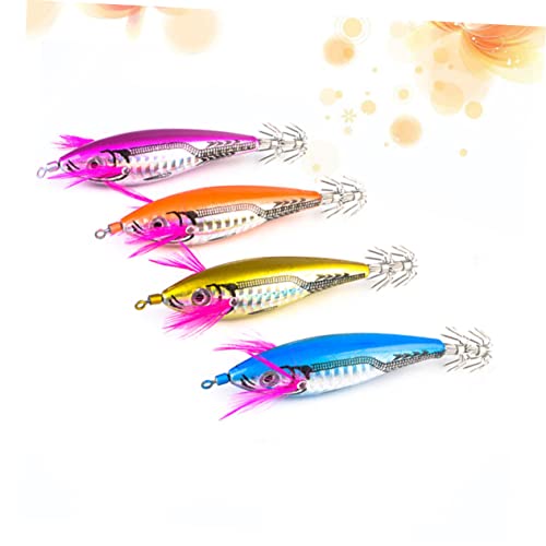 Outanaya 4Pcs Fishing Lures Durable Fishing Baits for Adults Random Colors for Freshwater and Saltwater Fishing Essential Fishing Tools for Enthusiasts