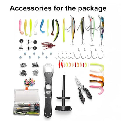 All in One Fishing Chest Pack Tackle Bag with Tackle Box, Fishing Lures Kit, Hook Remover Tool, Fish Lip Gripper, Fishing Plier Friendly for Beginners & Professional Anglers Gifts for Men (Green) - color: Green