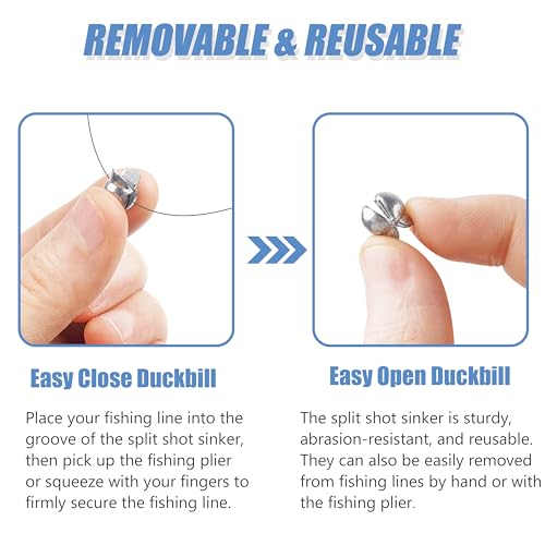 100Pcs Split Shot Fishing Weights Sinkers - Removable Round Lead Drop Shot Weights Small Fishing Line Weights for Freshwater Saltwater Bass Fishing - style: 100pcs-2.5g