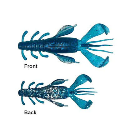 Fishing Soft Lures Shrimp Baits, Fishing Tackle Durable Flexible Bait Saltwater Freshwater Fishing Lure, 5 Pack - color: lake blue