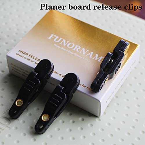 Heavy Tension Snap Release Clips for Weight Planer Board Kites Downrigger Trolling Fishing - color: black 10pcs