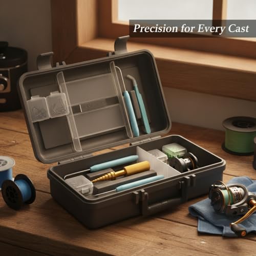 3-Piece Fishing Reel Maintenance Tool Kit - Metal Bearing Remover & Gear Service Set for Spinning and Baitcasting Reels - color: Gold