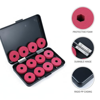 Red PP Plastic Fishing Line Spool Organizer Box for Tackle Storage - Keeps Braided, Fluoro & Mono Spools Secure (1 Pack) - size: 7.87 x 4.33 x 1.38 in