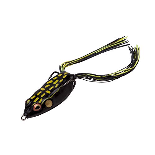 Booyah Pad Crasher Topwater Bass Fishing Hollow Body Frog Lure with Weedless Hooks - color: Dart Frog