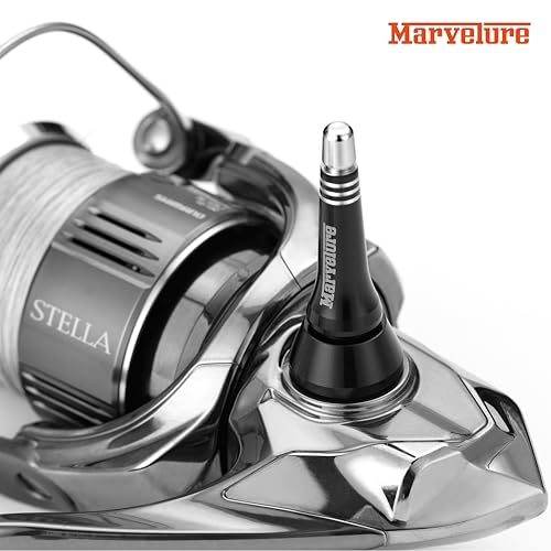 Reel Stand 1.7 inches (44 mm) Protect Reel from Rock Compatible for Shimano Stradic Stella Vanford, Daiwa Certate Exist - color: Black Silver