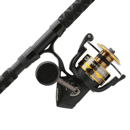 Penn Battle IV Spinning Reel and Fishing Rod Combo - size: 6000 Size Reel - 9' - Medium Heavy - 2pc, style: Battle IV