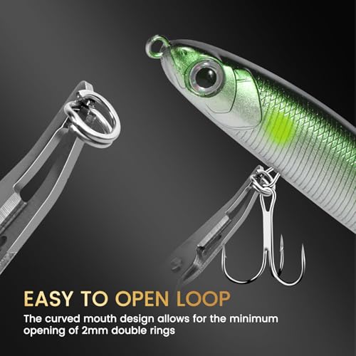 200 Pcs Fishing Stainless Steel Split Rings with Plier Set | Double High Strength, Lure Tackle Connector Kit, Mini Split Ring, Line Cutting Ring, Freshwater & Saltwater