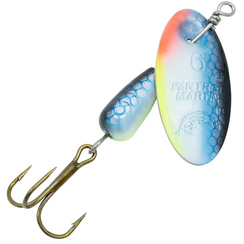 Panther Martin Nature Series Teardrop Spinners Fishing Lure Catches Trout, Walleye, Largemouth Bass, Perch, Crappie, Pickerel, Grayling and More. - color: Blue, size: 4 (1/8 oz)