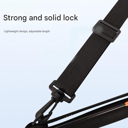 Rod Securing Band Fishing Rod Binding Strap Carrying Belt with Shock Cap and Comfortable Shoulder Harness Fishing Carriers