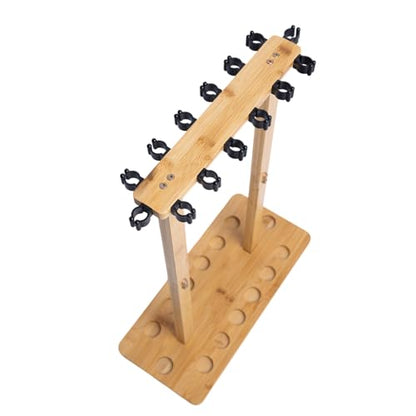 Fishing Pole Rod Racks—Floor Stand Bamboo Fishing Gear Equipment Storage Organizer, Easy Installation - Rectangular rods holder - style: holds up 14 rods