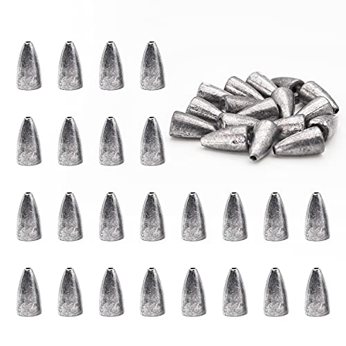 Fishing Weight Sinkers, 50pcs/55pcs Lead Worm Weights Fishing Sinkers for Bass Fishing Texas Rigs(2g/3.5g/5g/7g) - color: 3.5g/0.12oz-50pcs