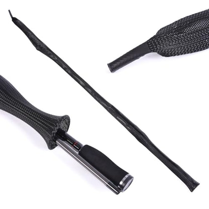 Rod Sock Fishing Rod Sleeve, Cover Braided Mesh Rod Protector Pole Gloves Fishing Tools. Flat or Pointed End/Spinning or Casting Rods. for Casting Sea Fishing Rod/Spinning Fishing Rod