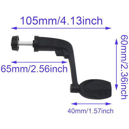 3PCS Fishing Reel Handle Plastic Fishing Spinning Reel Handle Grip Replacement Black Universal Reels Accessories for Most Fishing Reels
