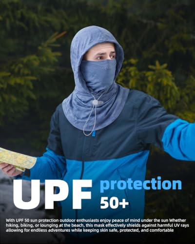 Cooling Breathable Balaclava Mask Sun UV Protection Sun Face Shield for Men Women Fishing Cycling Motorcycle Skiing Hiking - color: Blue