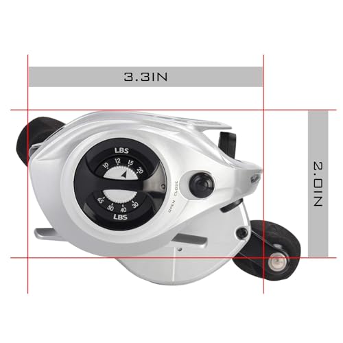 KastKing Kapstan Elite 300 Baitcasting Fishing Reel, Low Profile, Large Capacity Casting Reel, Graphite Frame, 35 lbs. Drag 5.4:1 Ratio, 8+1 Double Shielded/SS BB Centrifugal Braking - color: Left Handed - 5.4:1