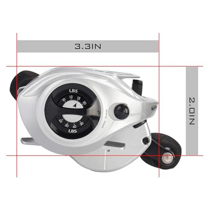 KastKing Kapstan Elite 300 Baitcasting Fishing Reel, Low Profile, Large Capacity Casting Reel, Graphite Frame, 35 lbs. Drag 5.4:1 Ratio, 8+1 Double Shielded/SS BB Centrifugal Braking - color: Left Handed - 5.4:1
