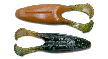 Phat Pak Baits - Skipper Toad Zoom Horny Toad Style Soft Plastic Frog 4" 10ct Top Water Bass Fishing Lure - color: Bluegill